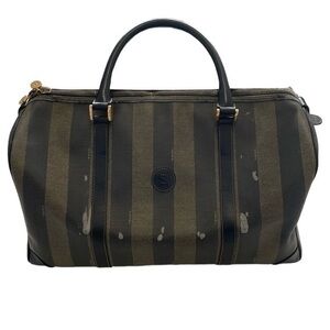 Authentic Vintage FENDI Penguin Canvas Boston Bag